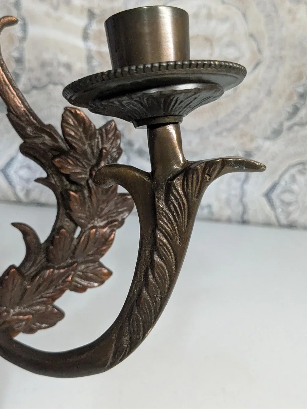NWT Candle Wall Sconce 2 Arm Lyre Harp Cast Iron | Cottage Decor